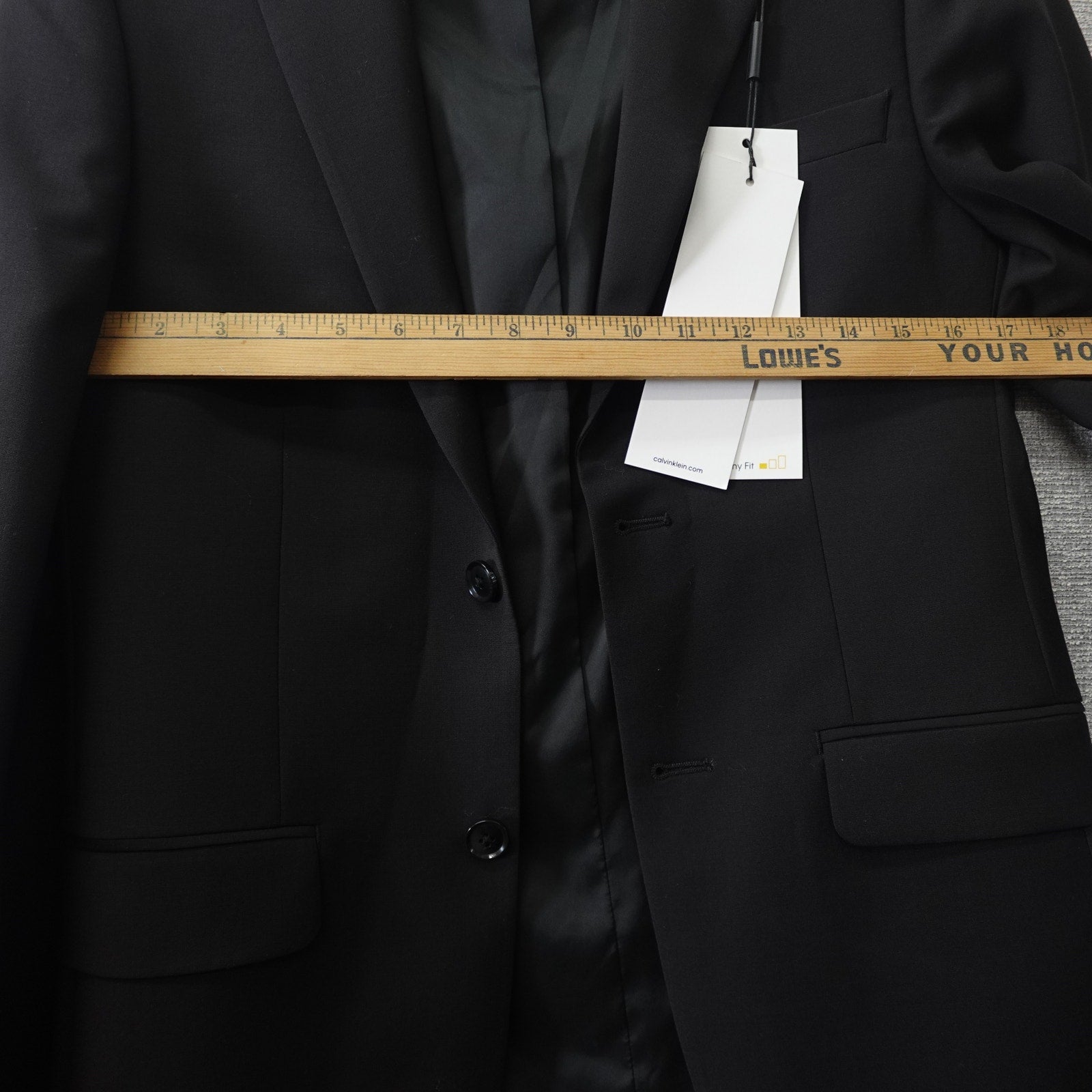 Calvin Klein Slim Fit Stretch Black Suit Jacket - 36R