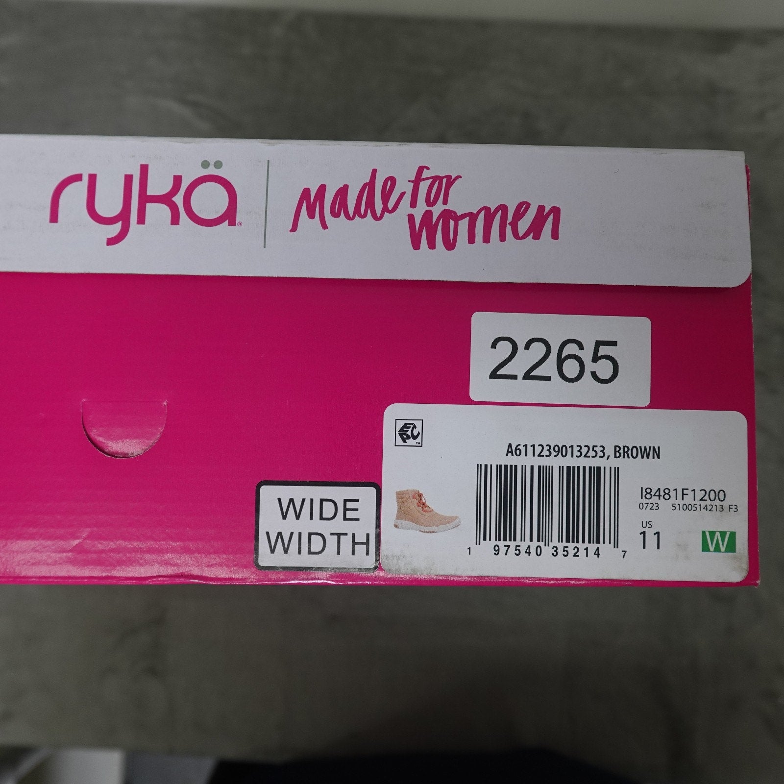 Ryka Amanda Women’s Hiking Boots Brown Size 11 Wide I8481F1200