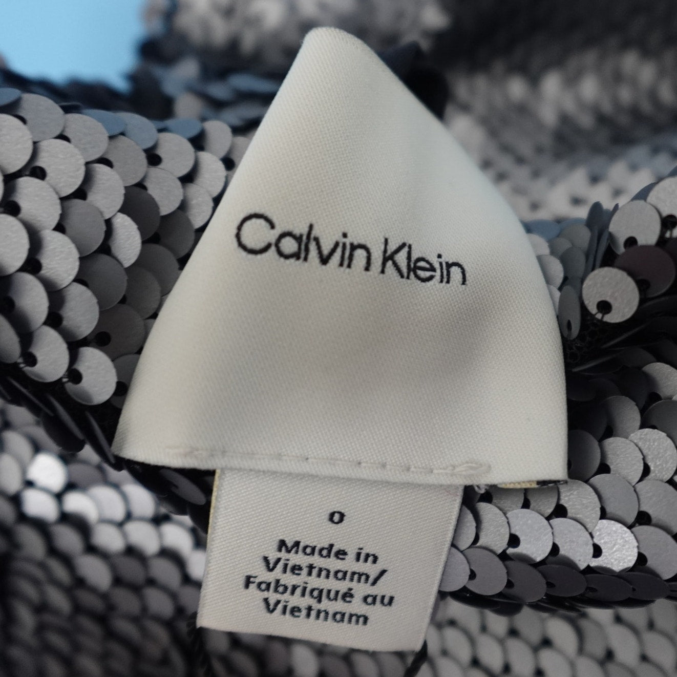 Calvin Klein Women's Sequin Tank Top Dark Gray - Size 0