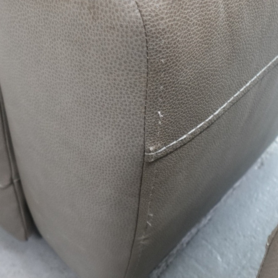 Mason Leather Power Reclining Sofa with Power Headrests - Taupe