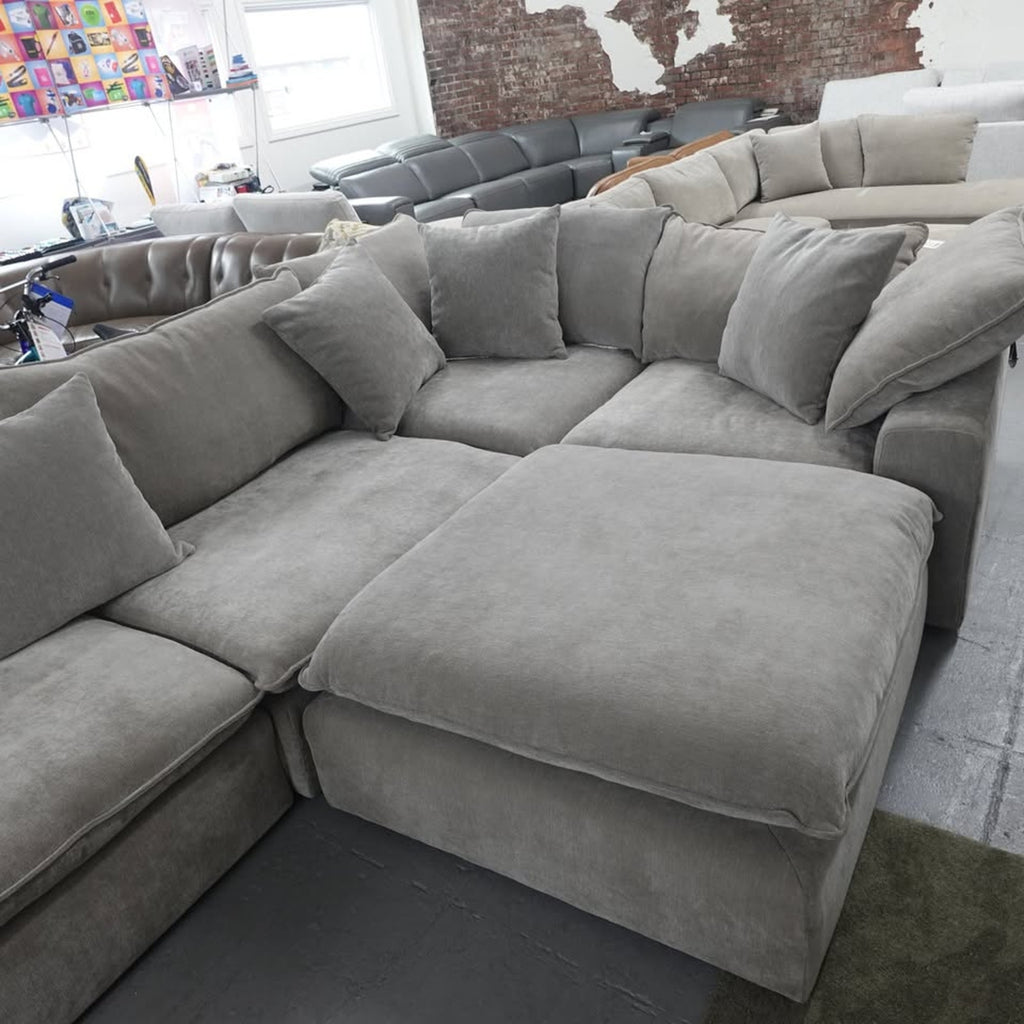 Sereen 6-piece Fabric Modular Sectional, Taupe