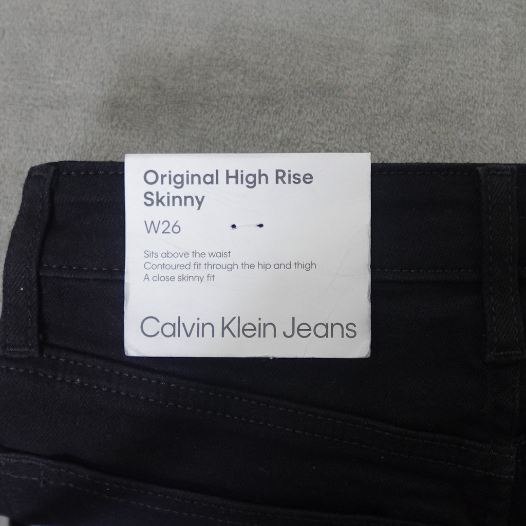 Calvin Klein Jeans Women's Original High Rise Skinny Black Denim- W26