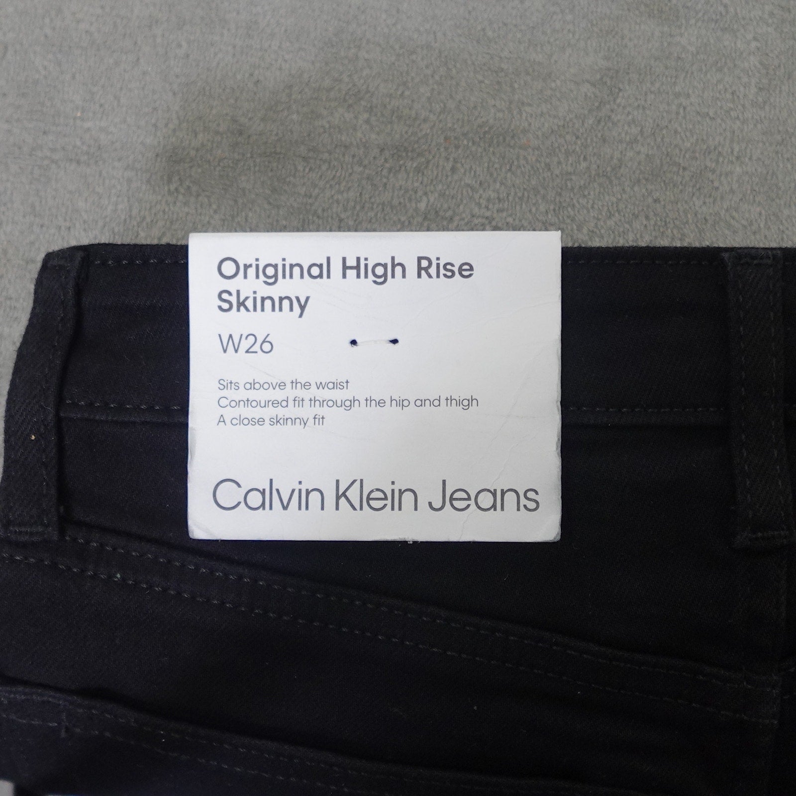 Calvin Klein Jeans Women's Original High Rise Skinny Black Denim- W26