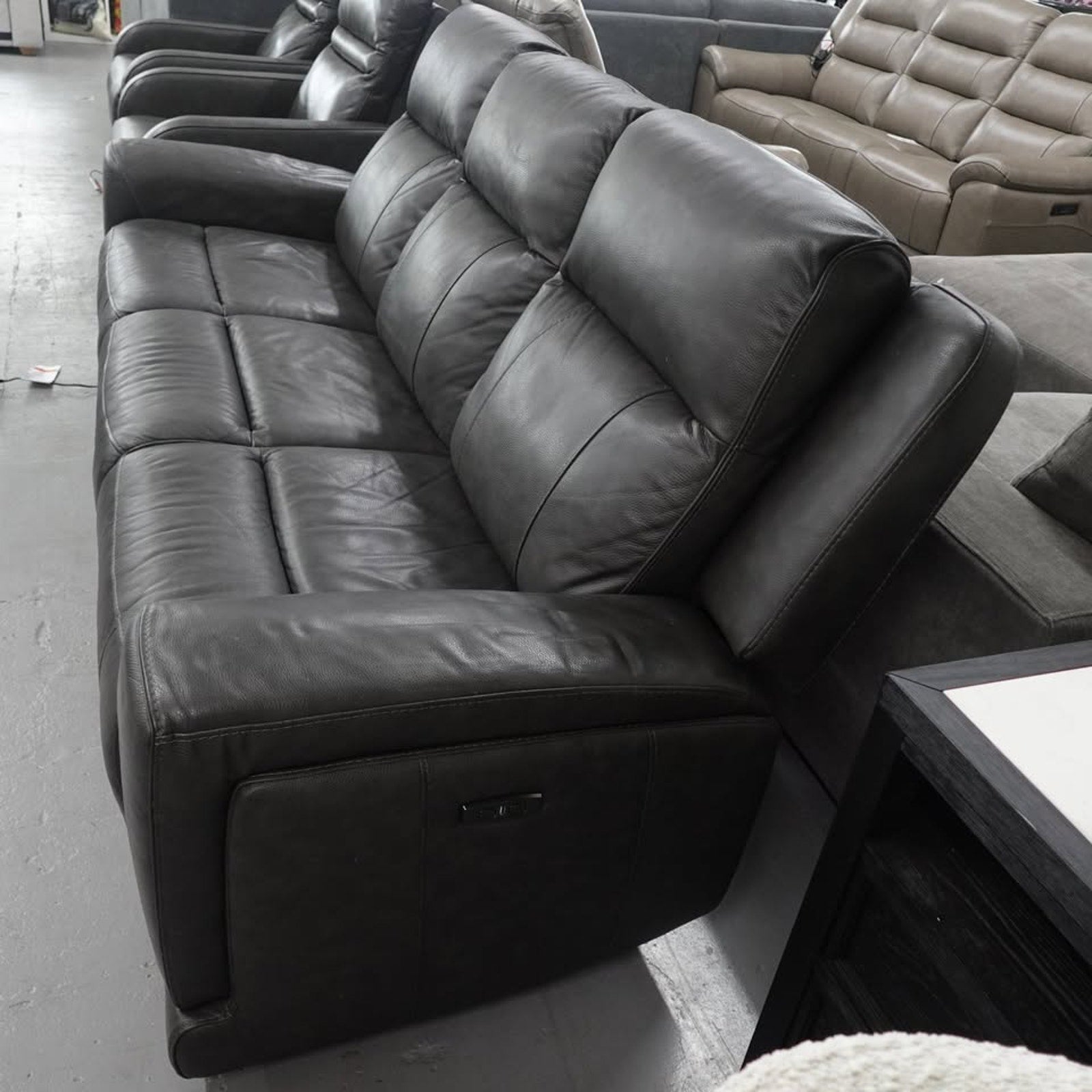 Lauretta Leather Power Reclining Sofa with Power Headrests