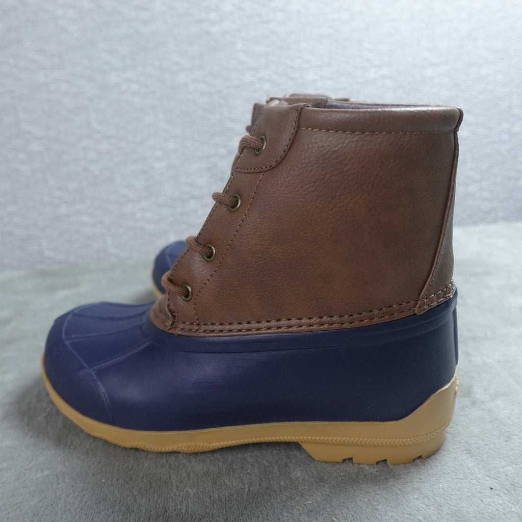 Sperry Port Duck Boot Boys Size 13M Tan Navy SCK263661 Waterproof Kids