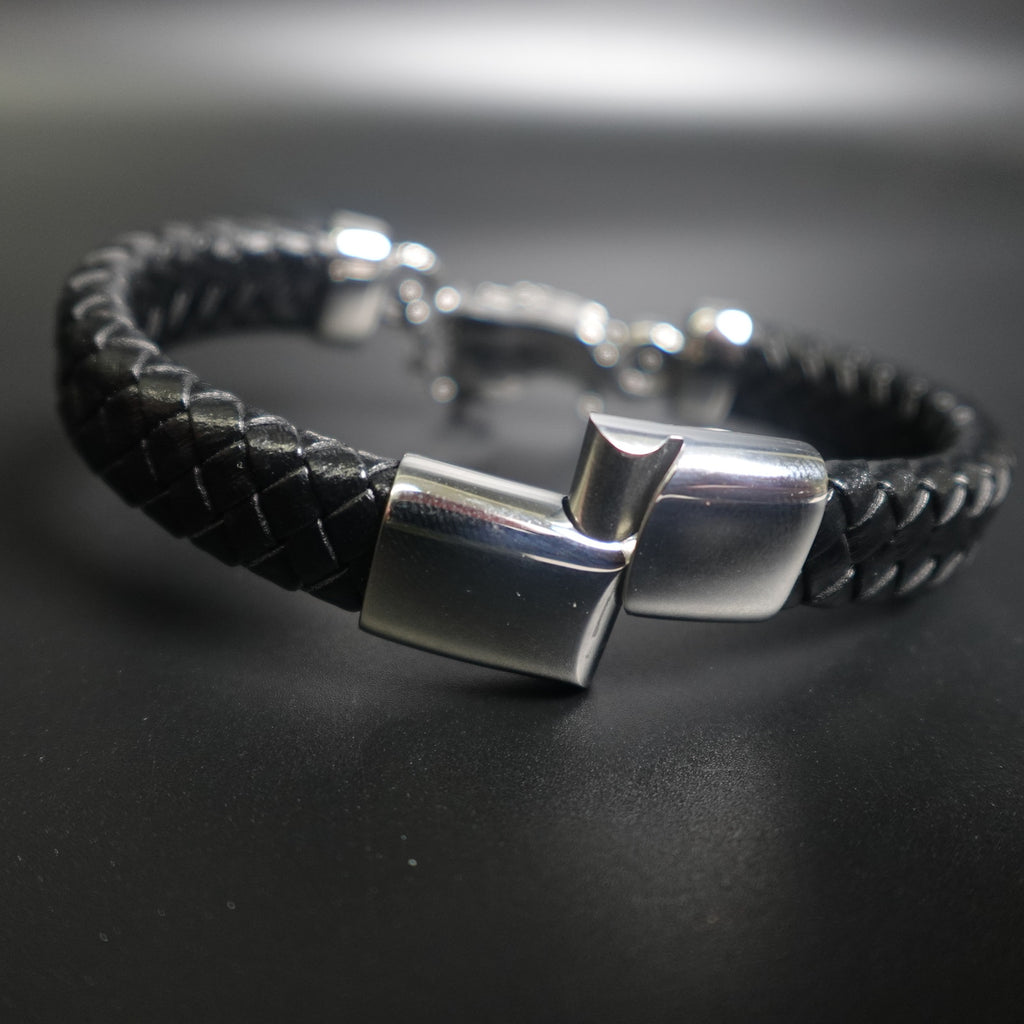 Stainless Steel Leather Bracelet W/ Bike SBR-787