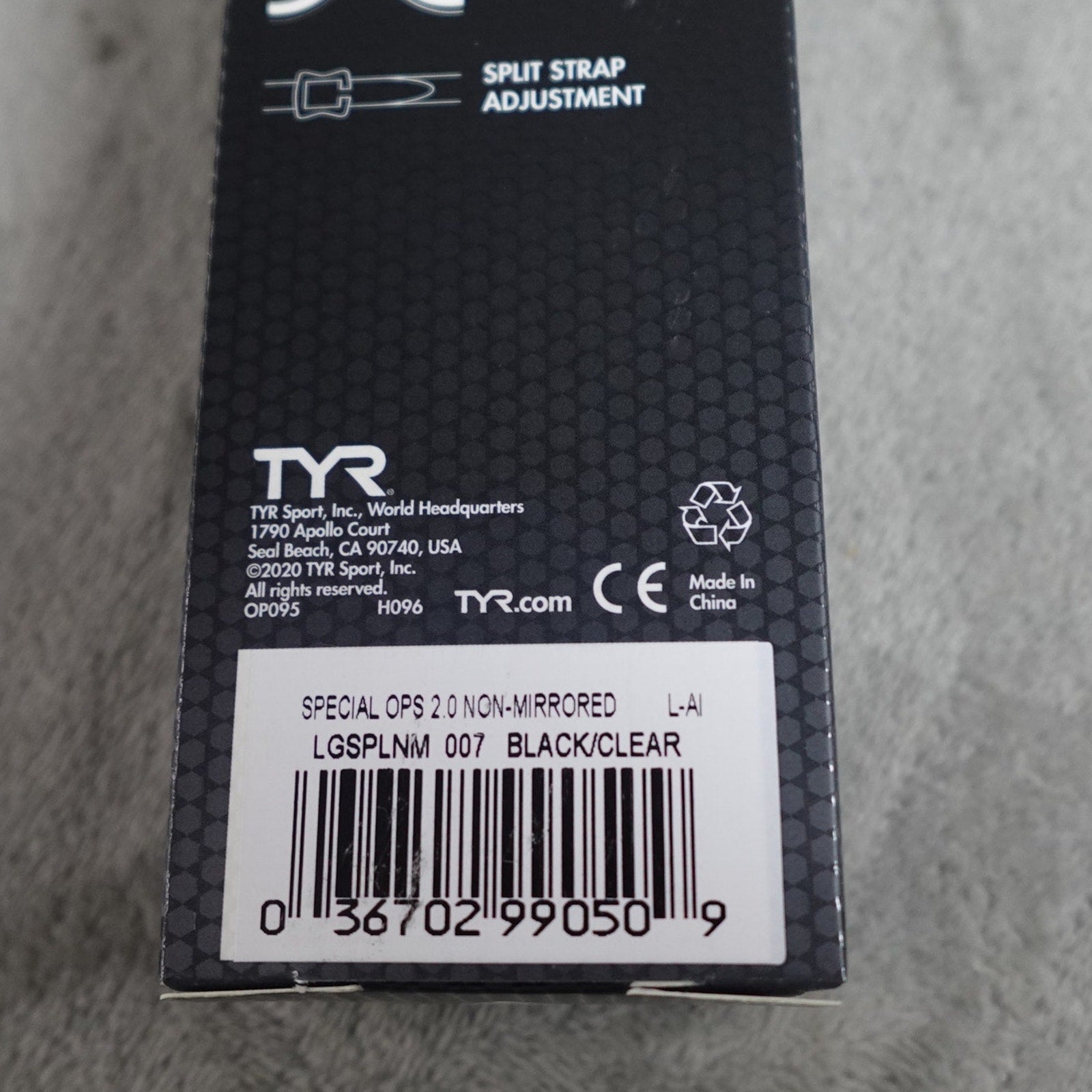 TYR Special Ops 2.0 Adult Swim Goggles Black/Clear Anti-Fog New