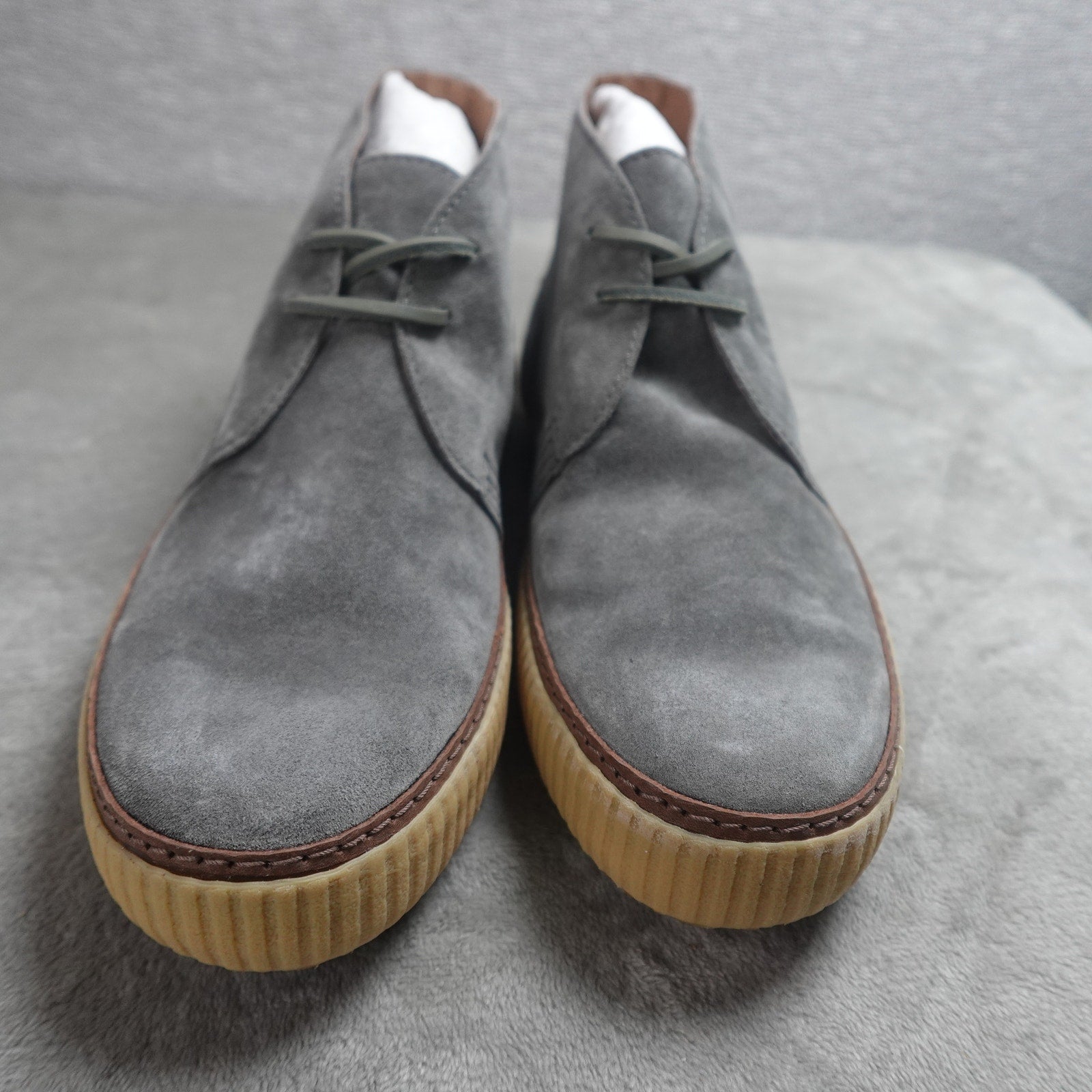 FRYE Emery Chukka Men's Size 8.5M Grey Suede Leather Boots 8072MHVSCQ