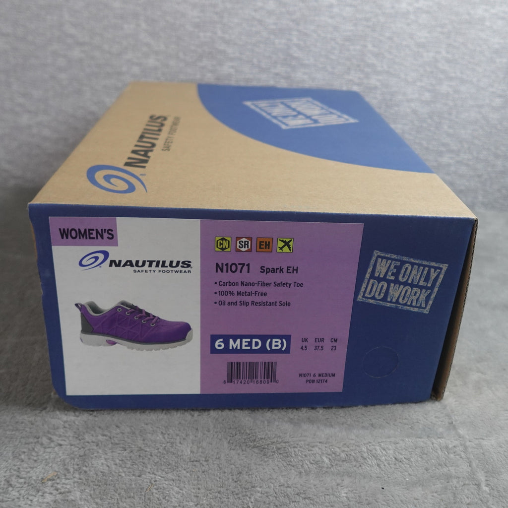 Nautilus Spark EH N1071 Women's Size 6M Black Safety Work Shoes Electrical Hazard