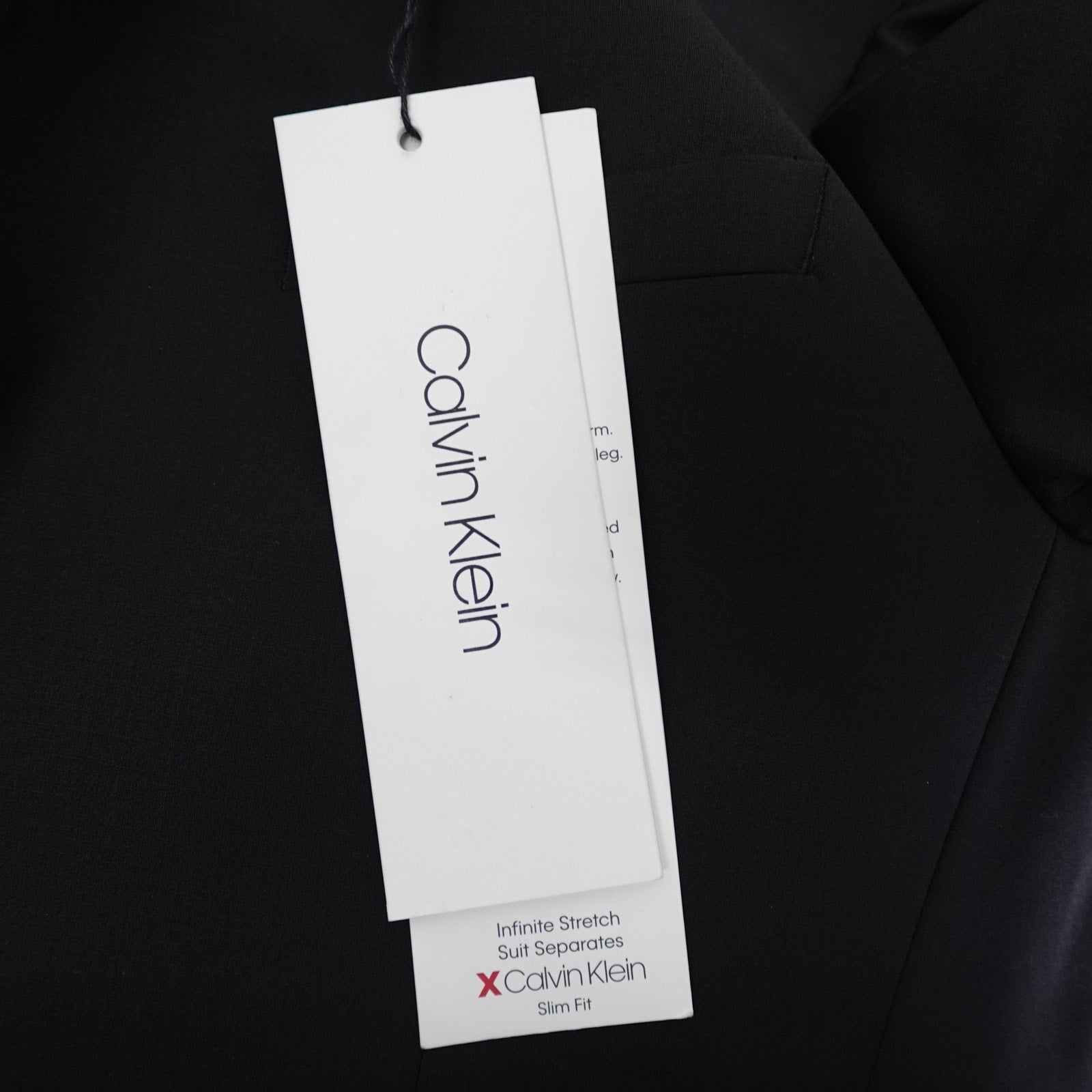 Calvin Klein Slim Fit Stretch Black Suit Jacket - 36R