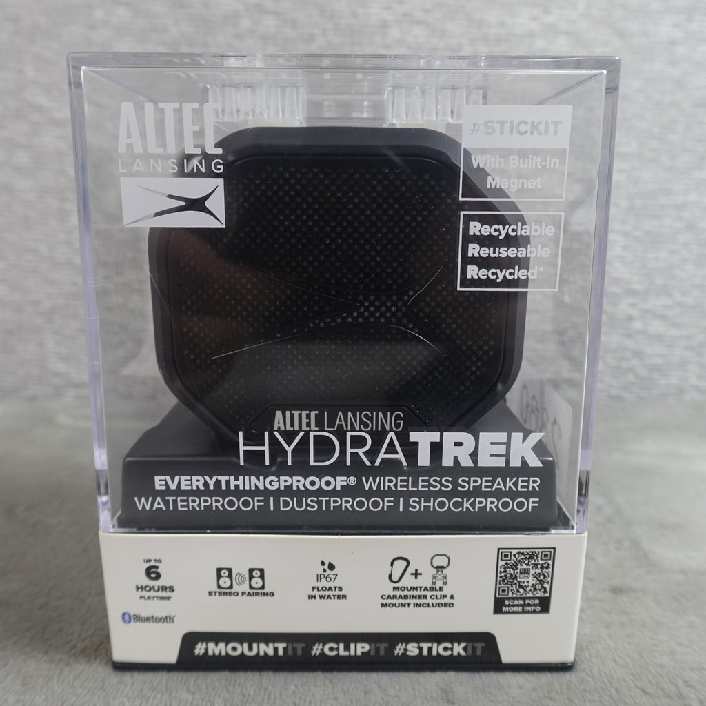 Altec Lansing HydraTrek Bluetooth Wireless Speaker IP67 Waterproof Gray NEW