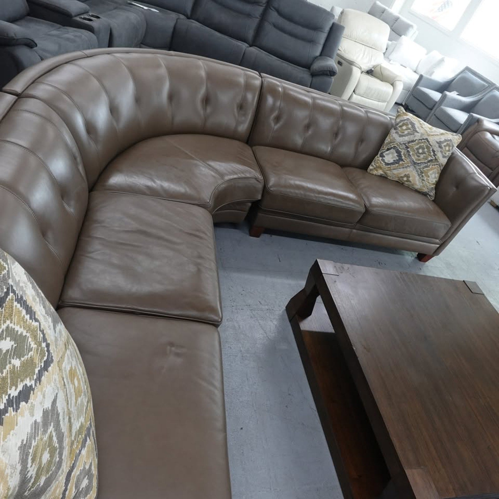 Bellevue Top Grain Leather 3 piece Sectional