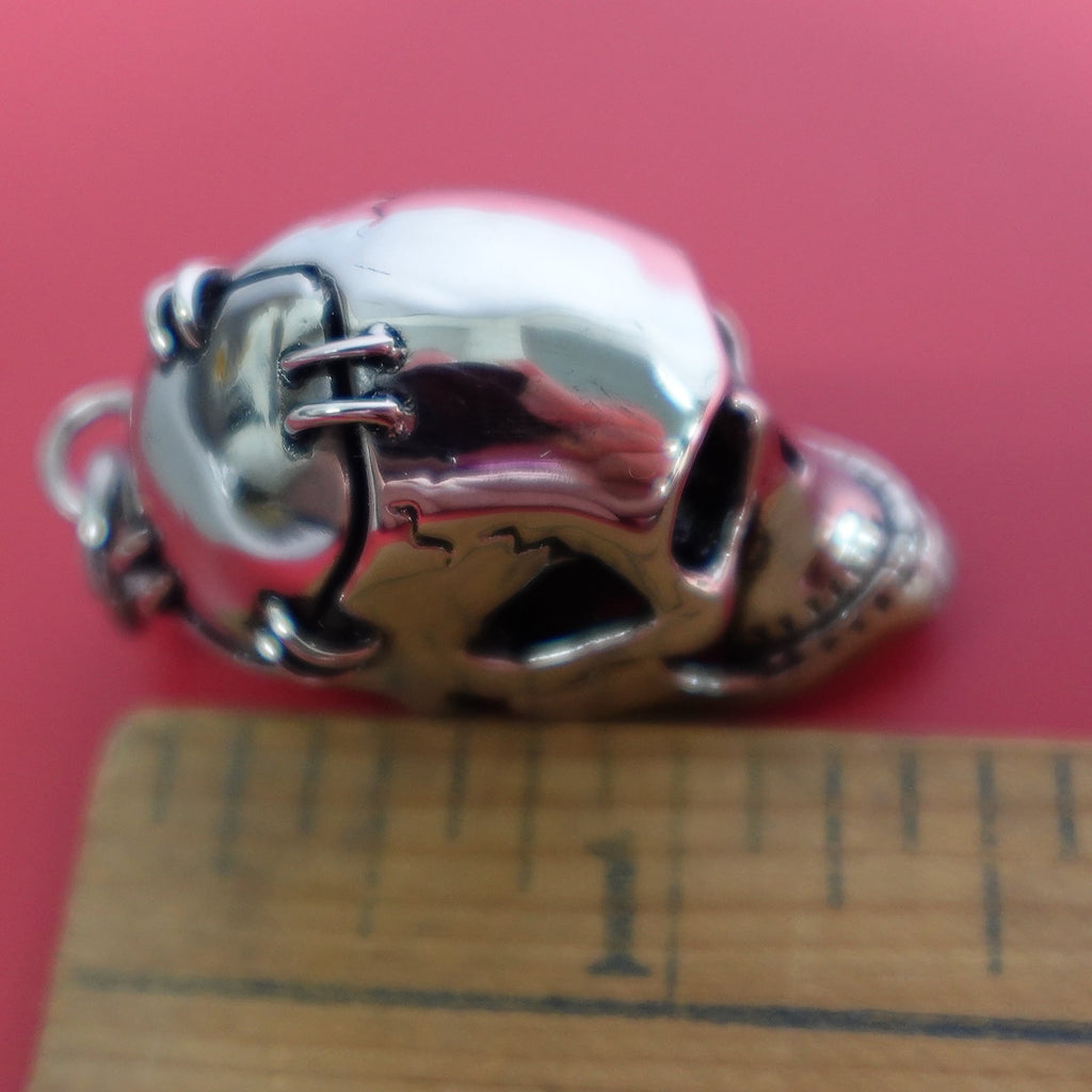 Stainless Steel Stapled Skull Pendant SP-630