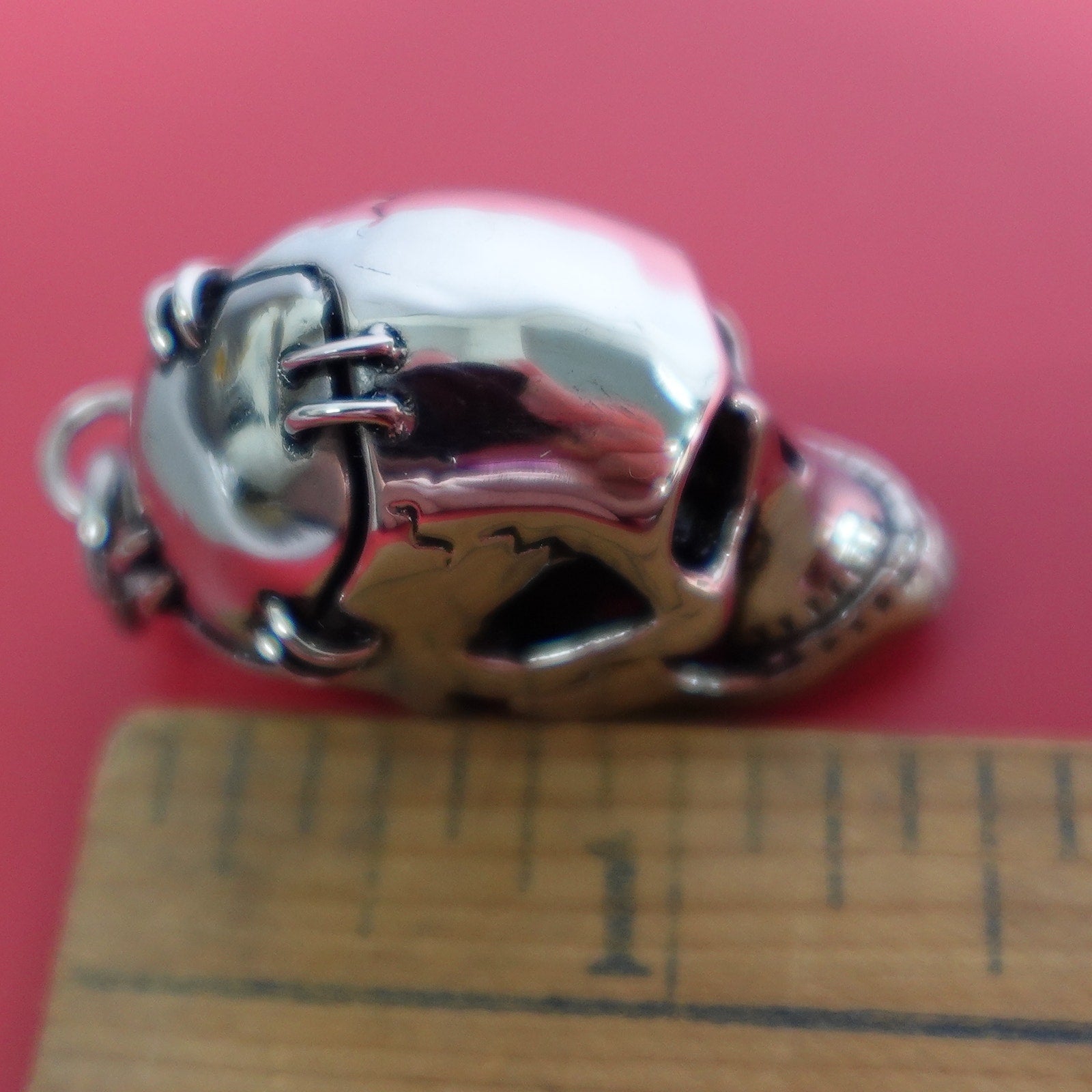 Stainless Steel Stapled Skull Pendant SP-630