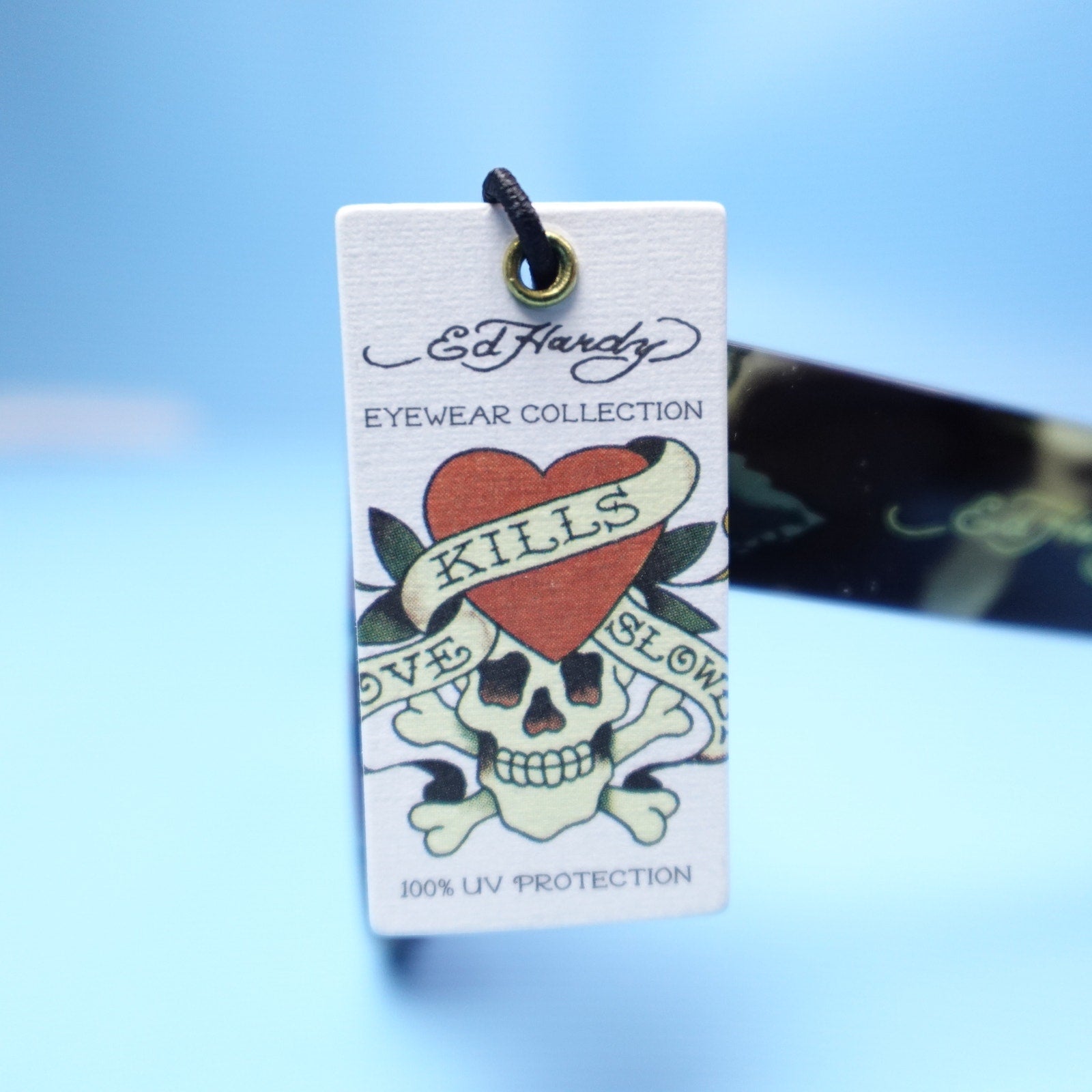 Ed Hardy Love Kills Slowly Collection Sunglasses Black & Tortoiseshell w/ Roses