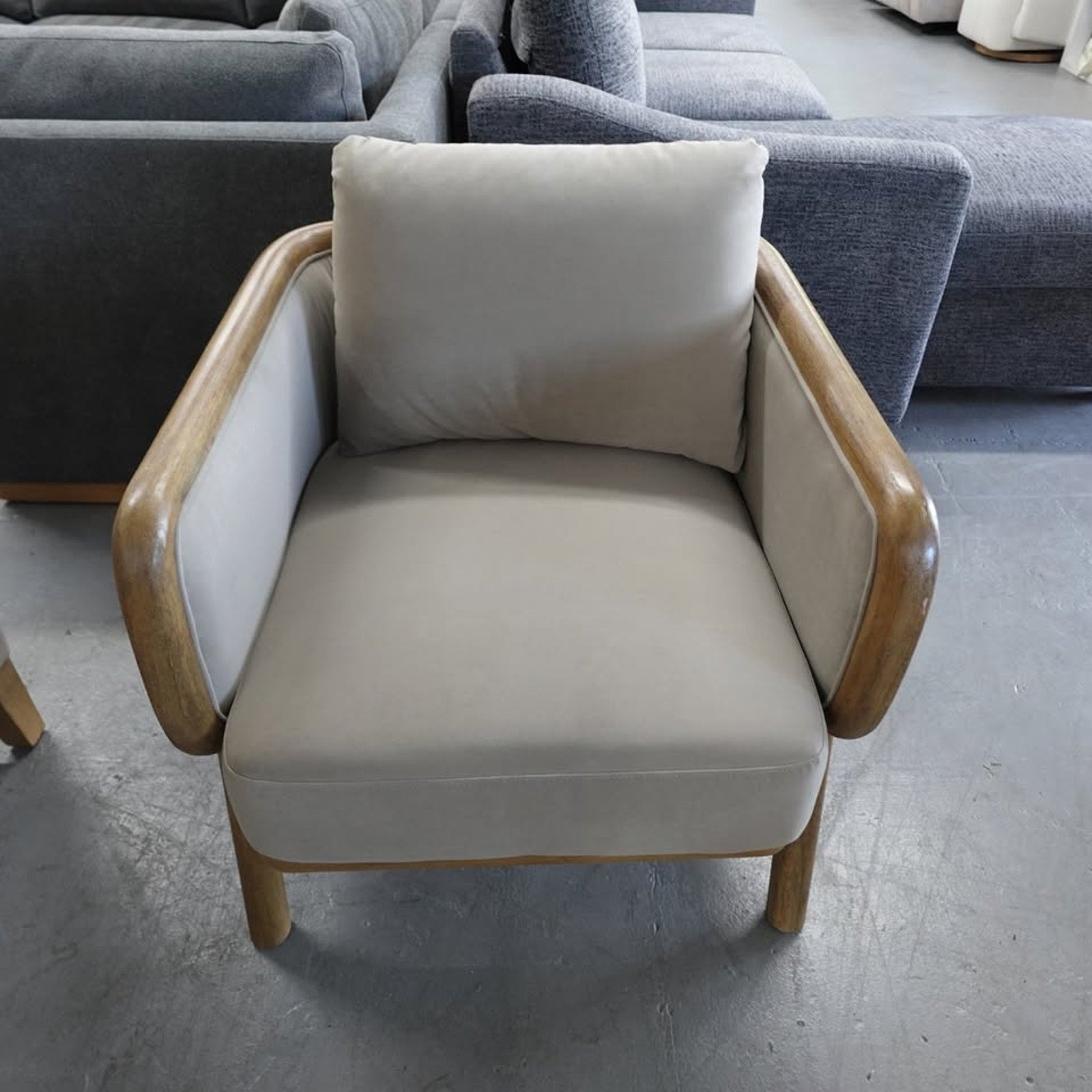 Mokena Fabric Sofa & Accent Chair Set - Gray