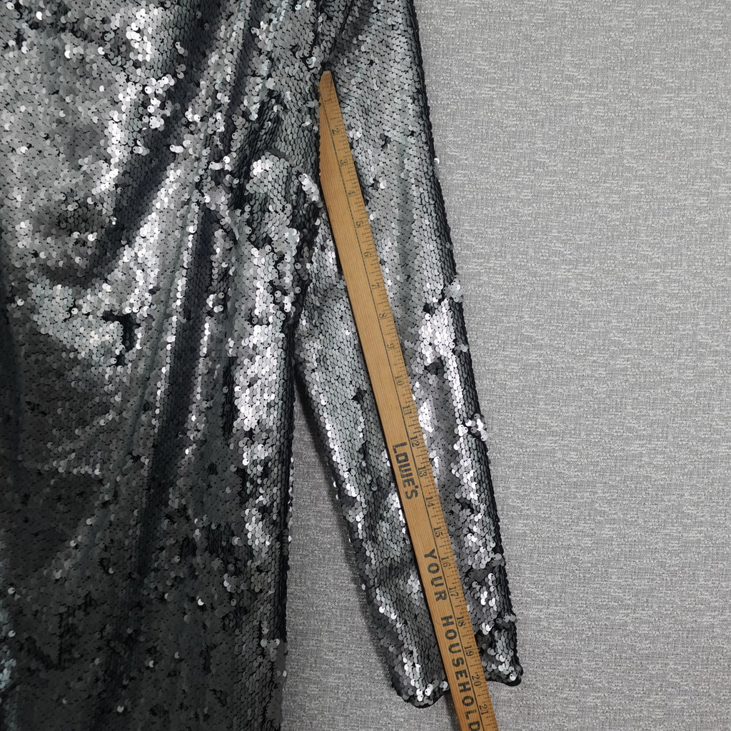 Calvin Klein Sequin Midi Dress Silver- XL