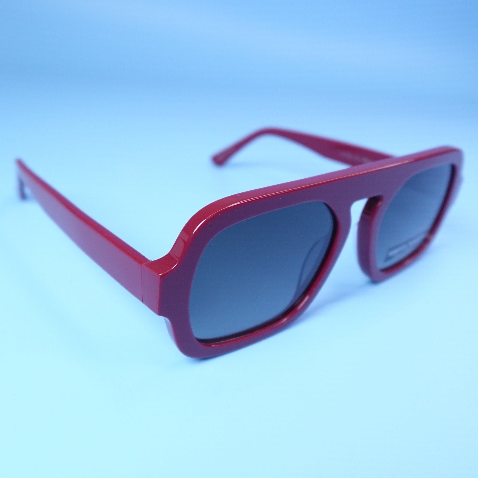 Rebecca Minkoff Rhiannon Cranberry Red Square Sunglasses 100% UV Protection