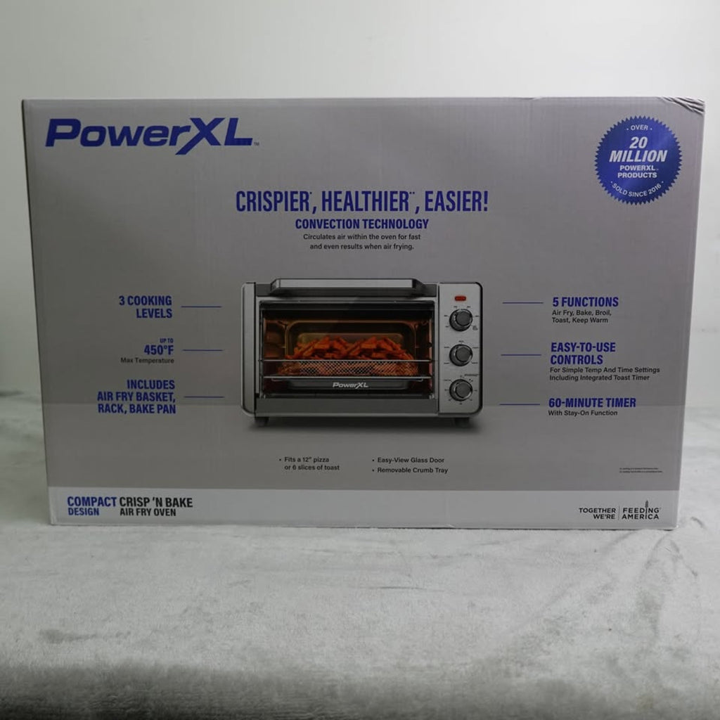 Power XL Air Fry Toaster Oven Crisp 'N Bake T06030-1SP
