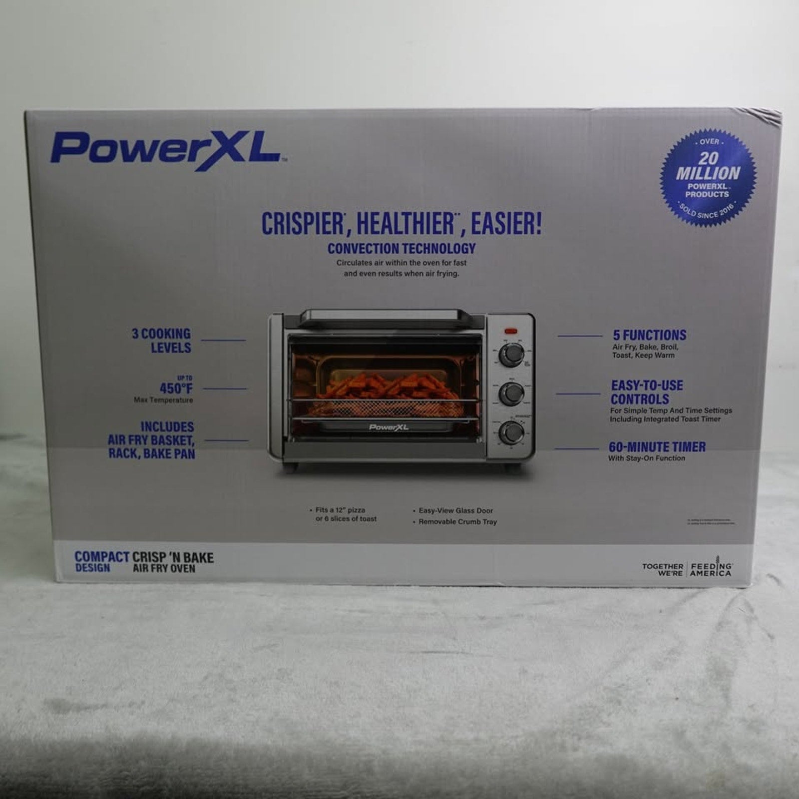 Power XL Air Fry Toaster Oven Crisp 'N Bake T06030-1SP