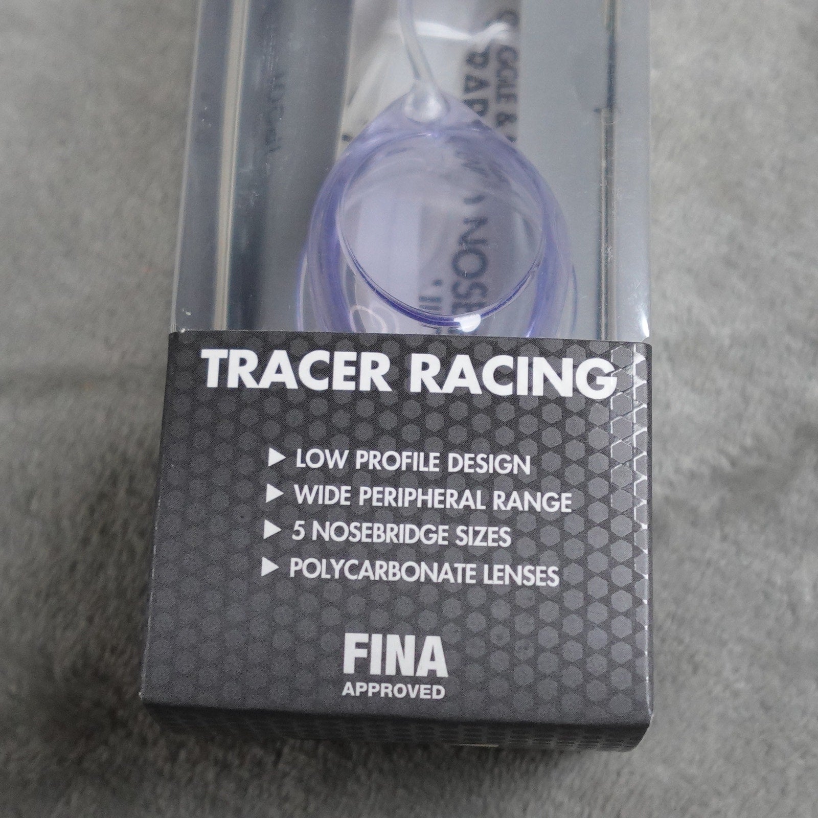 Lot of 4 TYR Tracer Racing Adult Swim Goggles Clear Lens FINA Approved New
