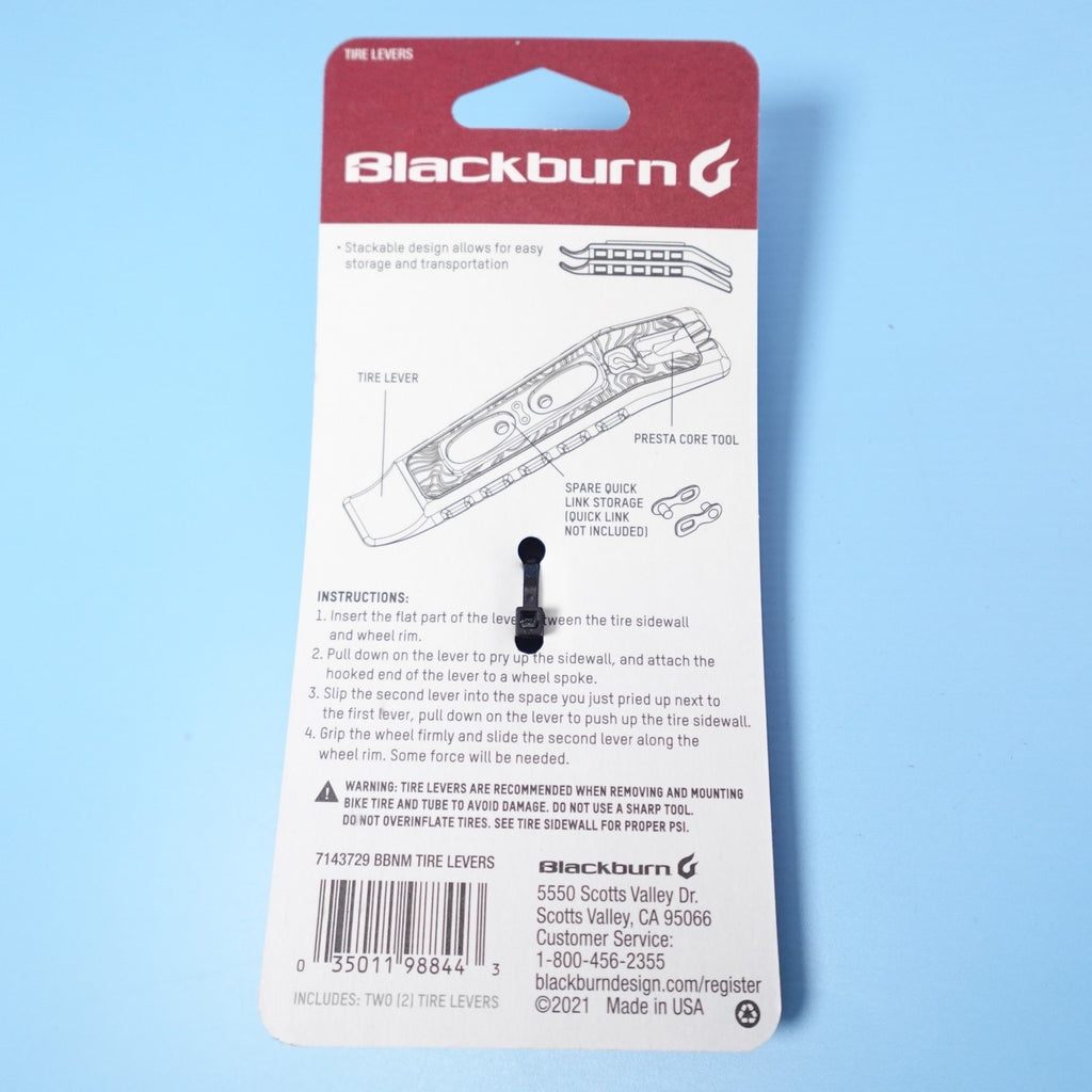 Blackburn Bicycle Tire Levers 2pc Set Presta Core Tool Schrader Deflator
