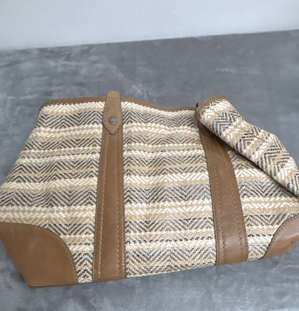 Frye Melissa Straw Shopper beige