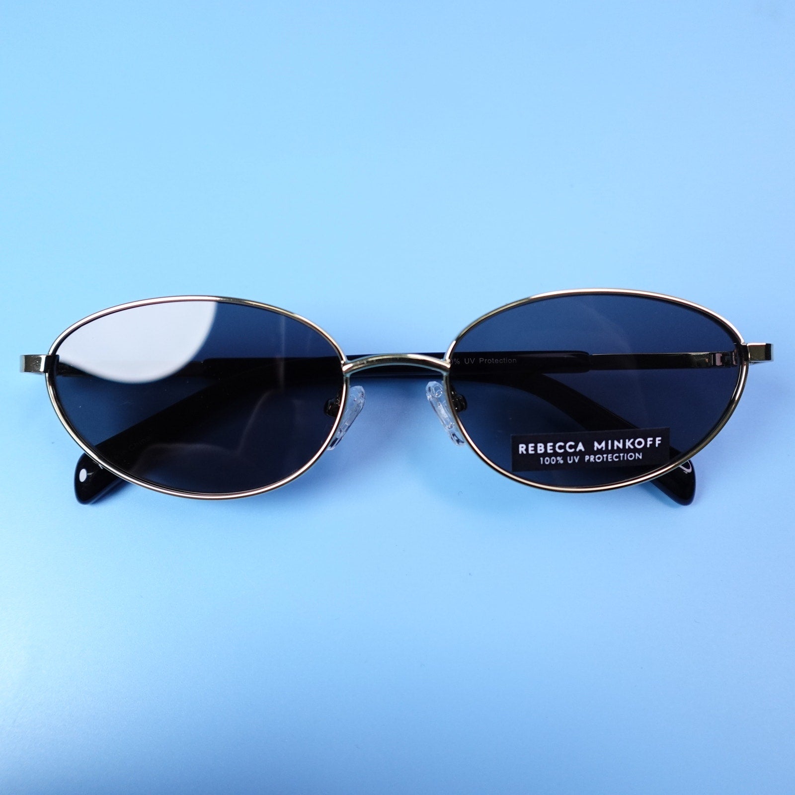 Rebecca Minkoff evangelyne Sunglasses Gold/Black 100% UV Protection