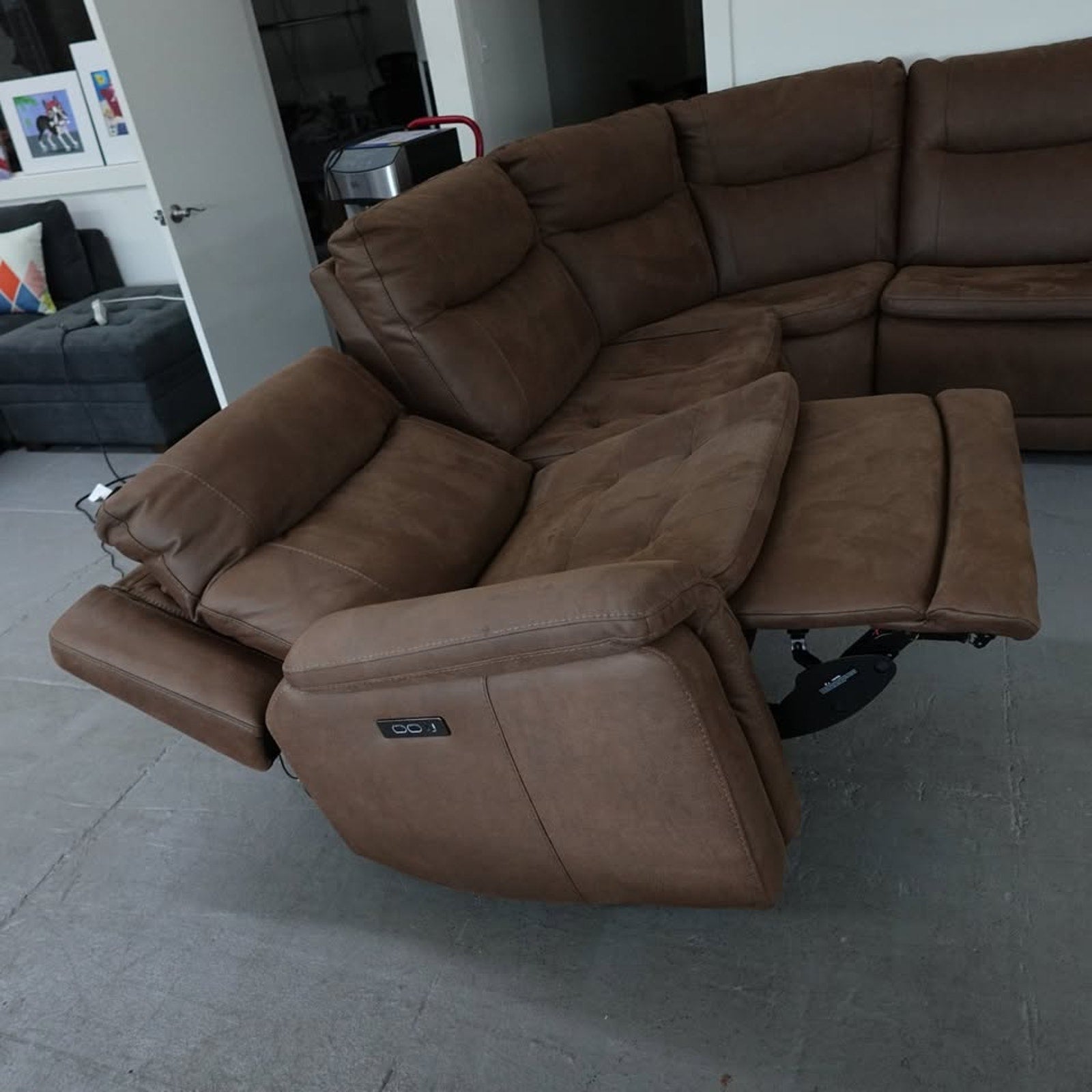Simms Fabric Power Reclining Sectional with Power Headrests