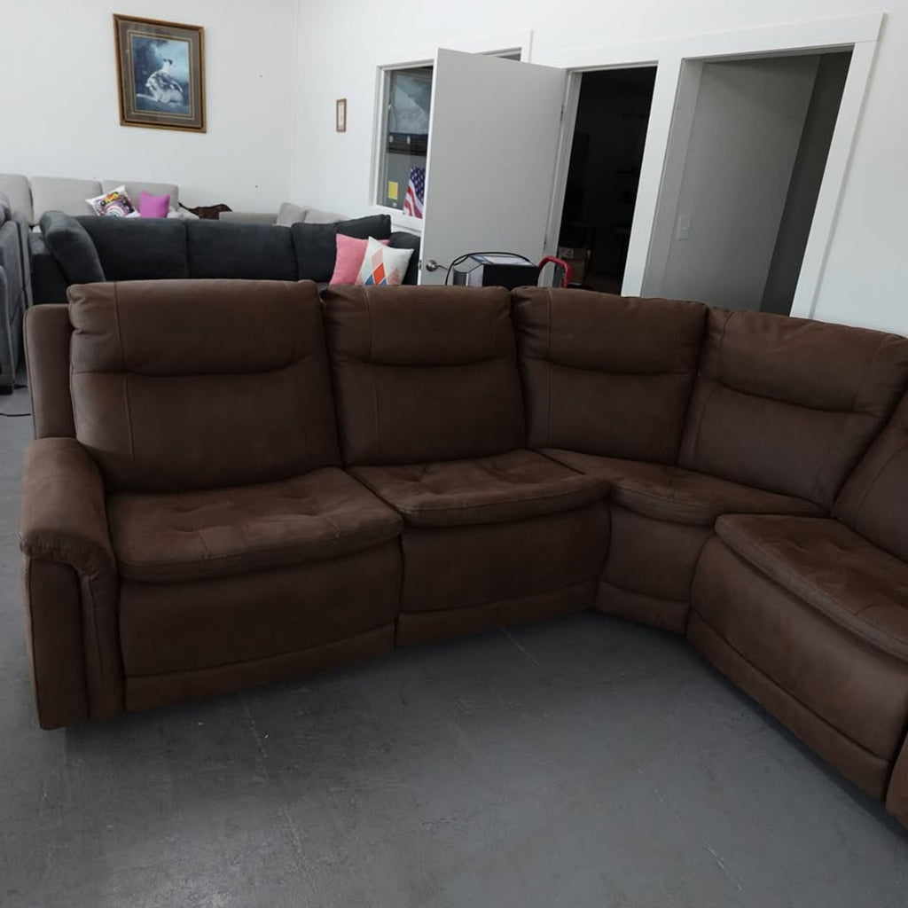 Simms Fabric Power Reclining Sectional with Power Headrests