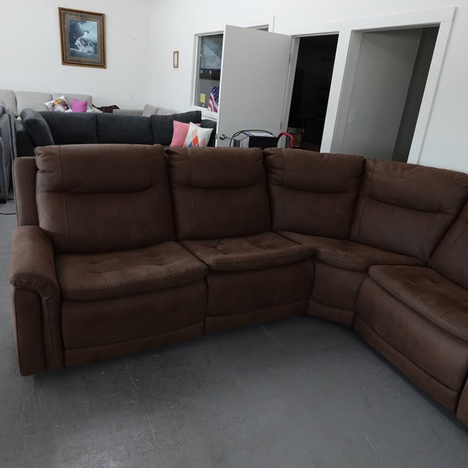 Simms Fabric Power Reclining Sectional with Power Headrests