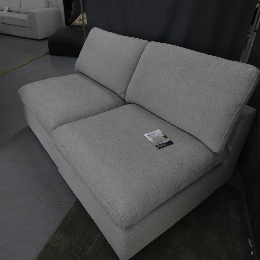 Thomasville Lowell Armless Chairs - Loveseat 2pc. Set  Light Gray