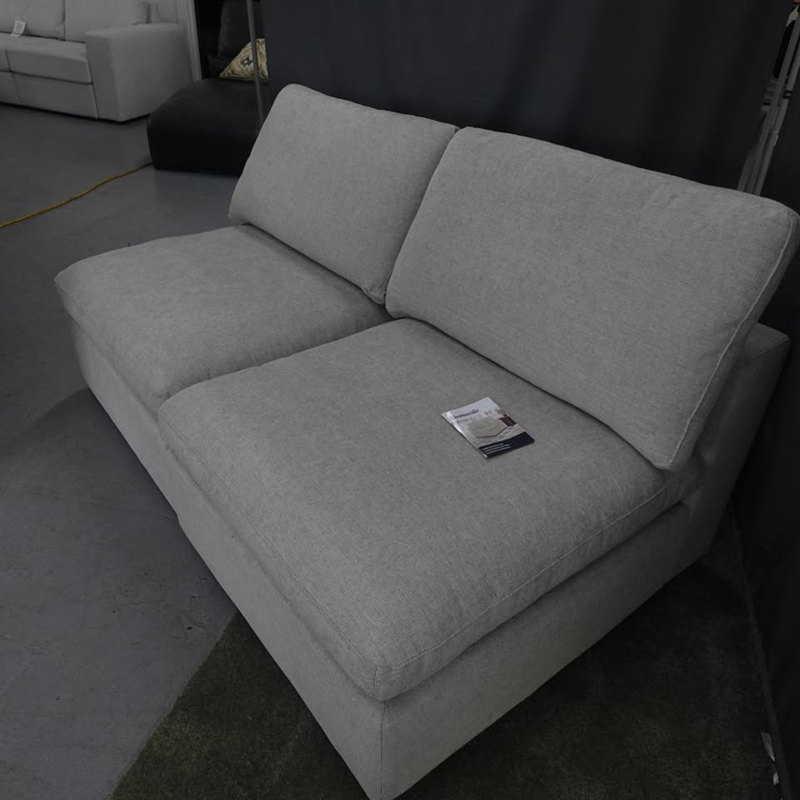 Thomasville Lowell Armless Chairs - Loveseat 2pc. Set  Light Gray