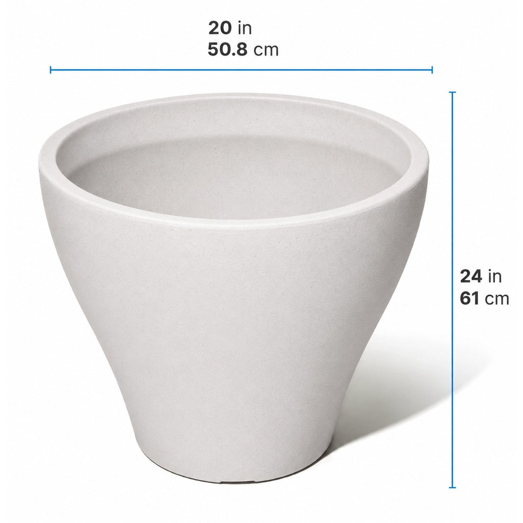 Step2 Fernway Planter Outdoor Resin Flower Pot Stone Gray NEW