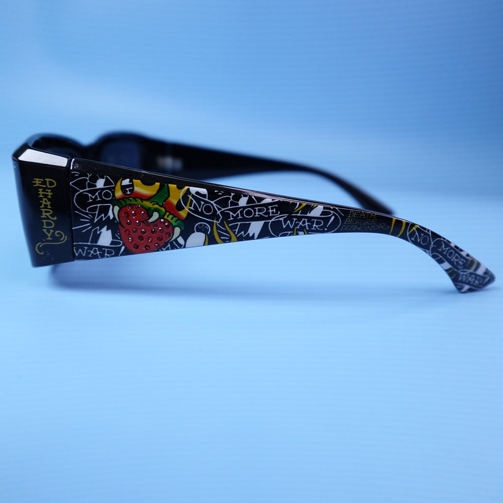 Ed Hardy  Sunglasses No More War Black 100% UV Protection