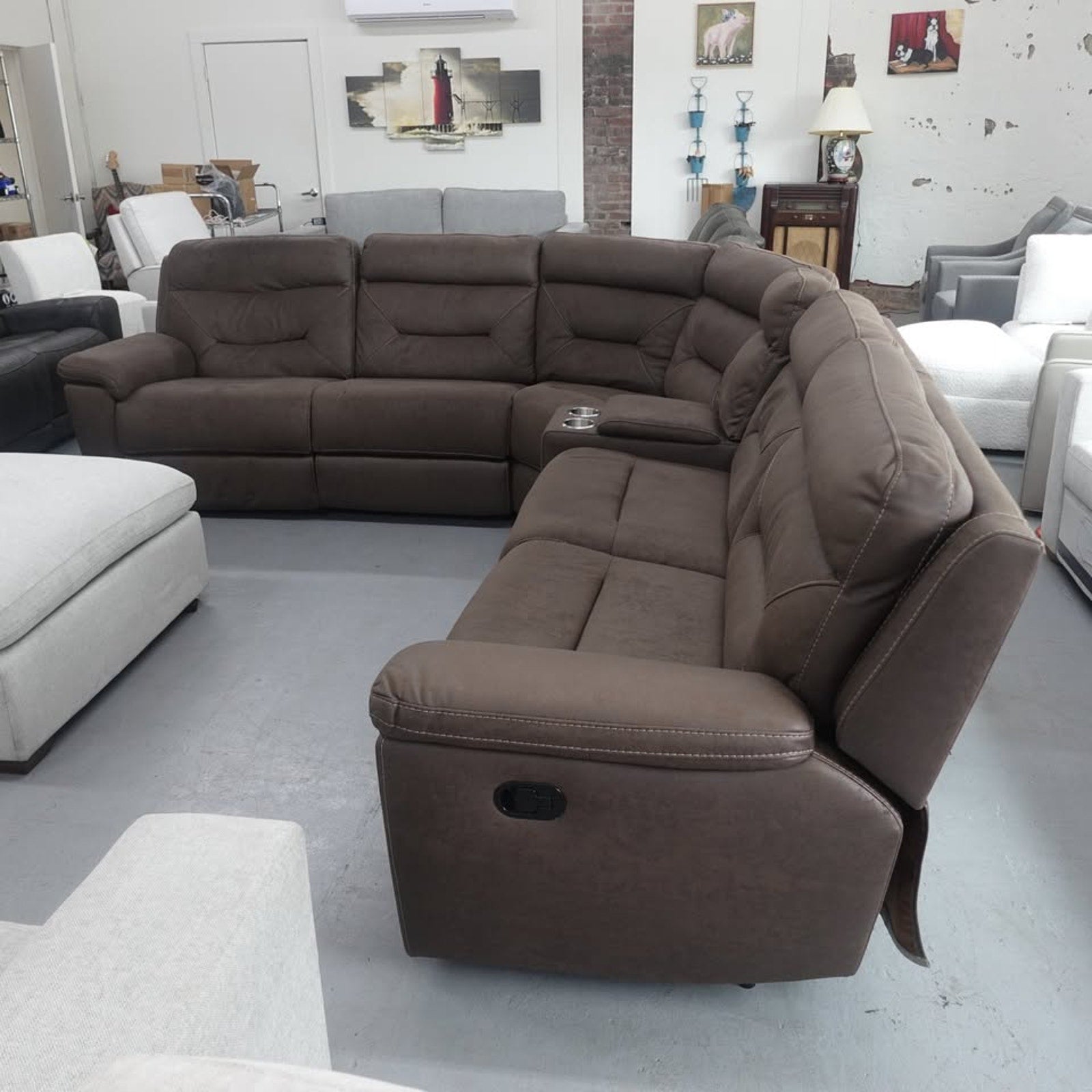 Fletcher 6-piece Fabric Reclining Sectional