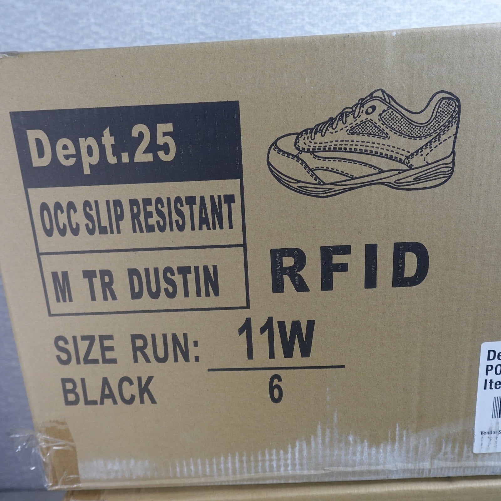 Lot of 6 Tredsafe Dustin Men's Slip Resistant Work Shoes Black Size 11W New