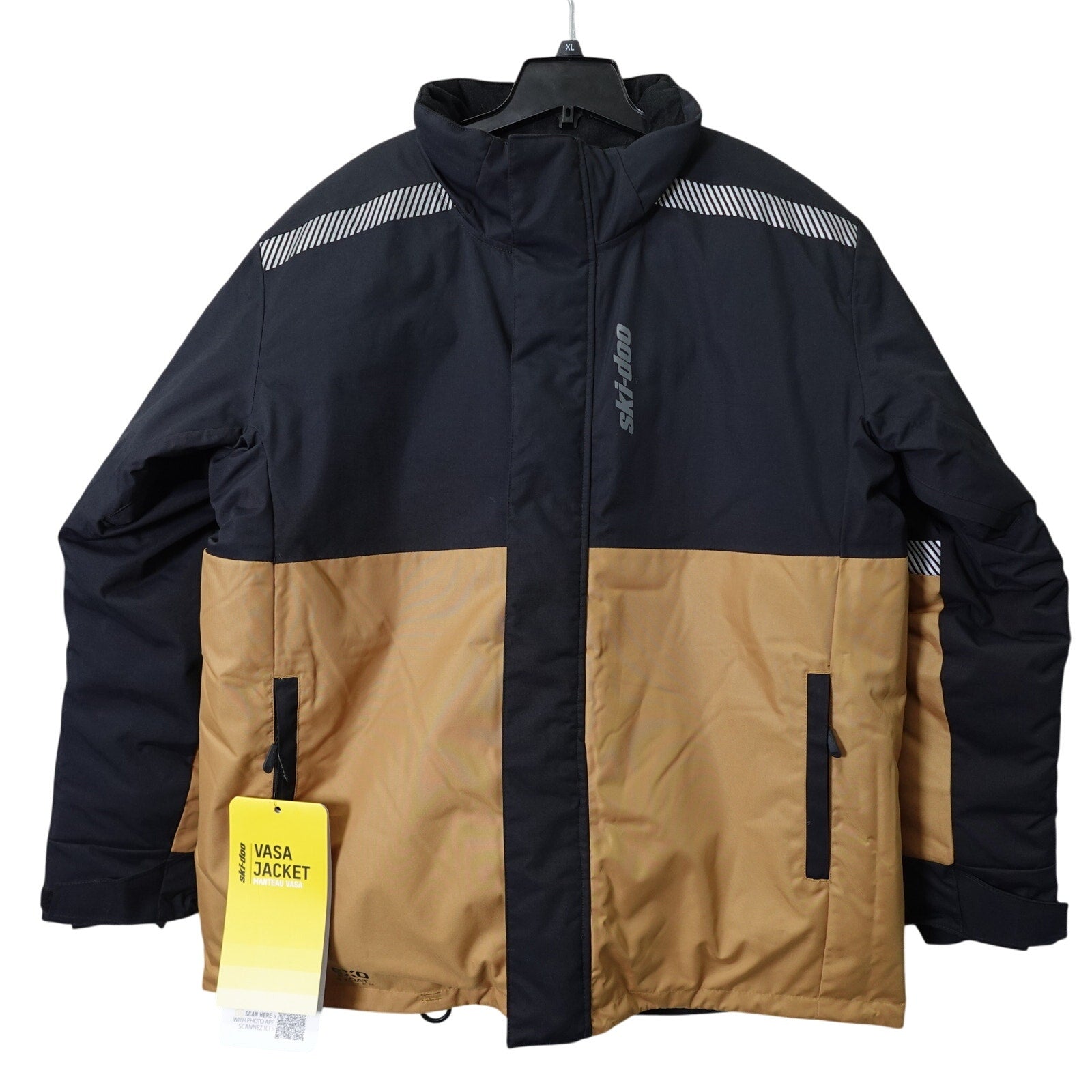 Ski-Doo Mens Vasa Snowmobile Jacket Khaki Brown - XL