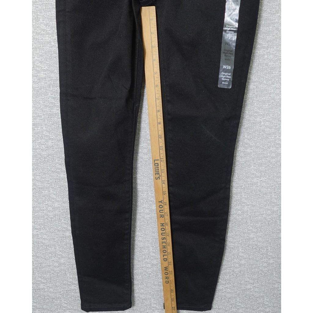 Calvin Klein Jeans Women's Original Curvy High Rise Skinny Black Denim- W25