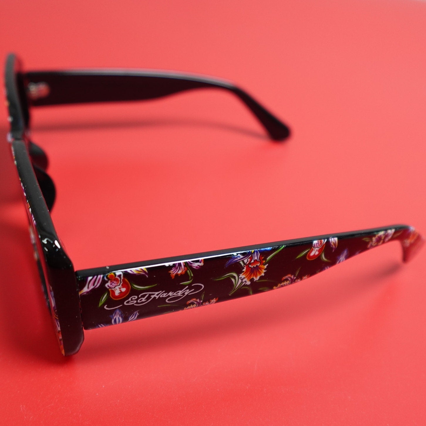 Ed Hardy Rainforest Floral Sunglasses Black 100% UV Protection