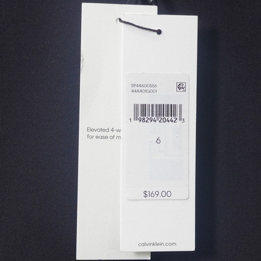 Calvin Klein Refined Stretch Cinched Blazer Women's Black Beauty - Size 6