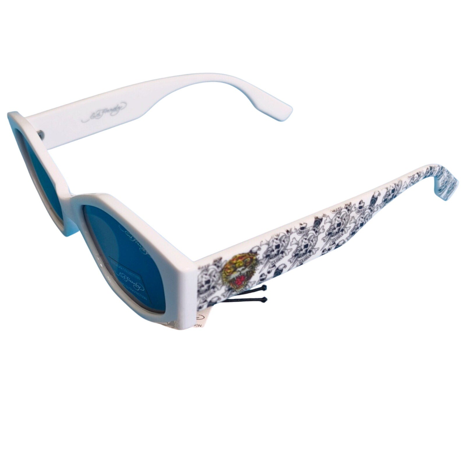 Ed Hardy Love Kills Slowly Carnivore Skulls Sunglasses 100% UV Protection