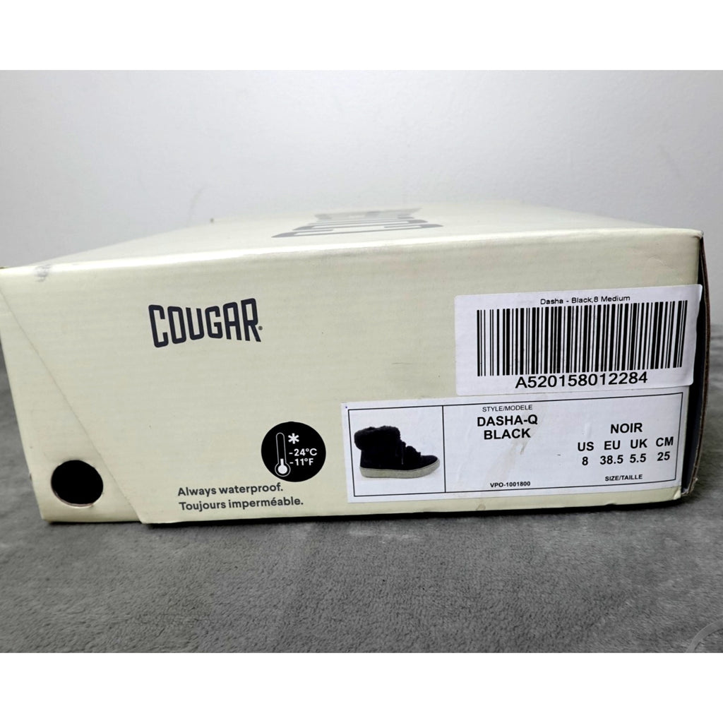 Cougar Dash Q A520158 Waterproof Winter Boots Women’s Size 8 m Black NIB