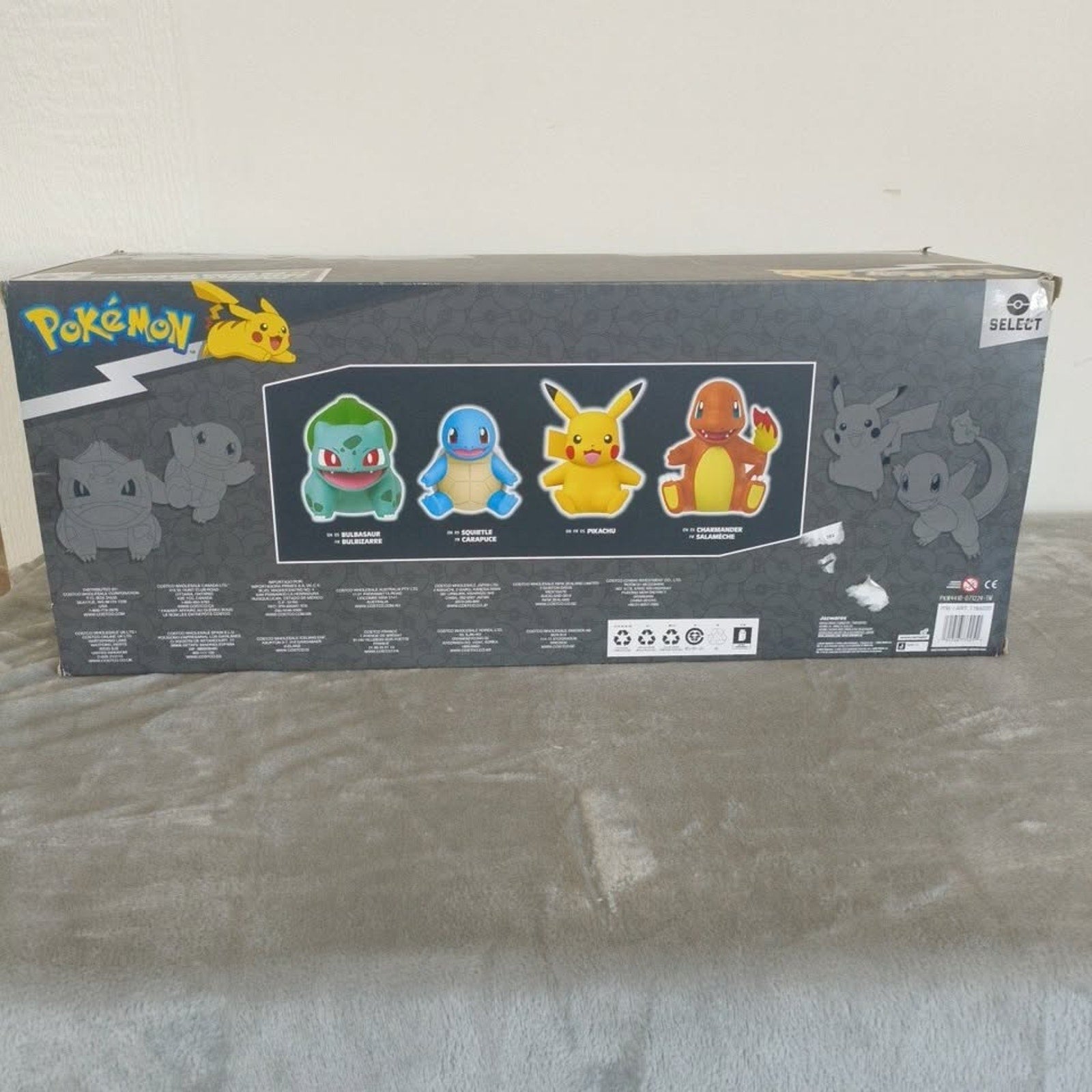 Open Box Pokemon Vinyl 8" Figures 4 Count Bulbasaur Squirtle Pikachu Charmander