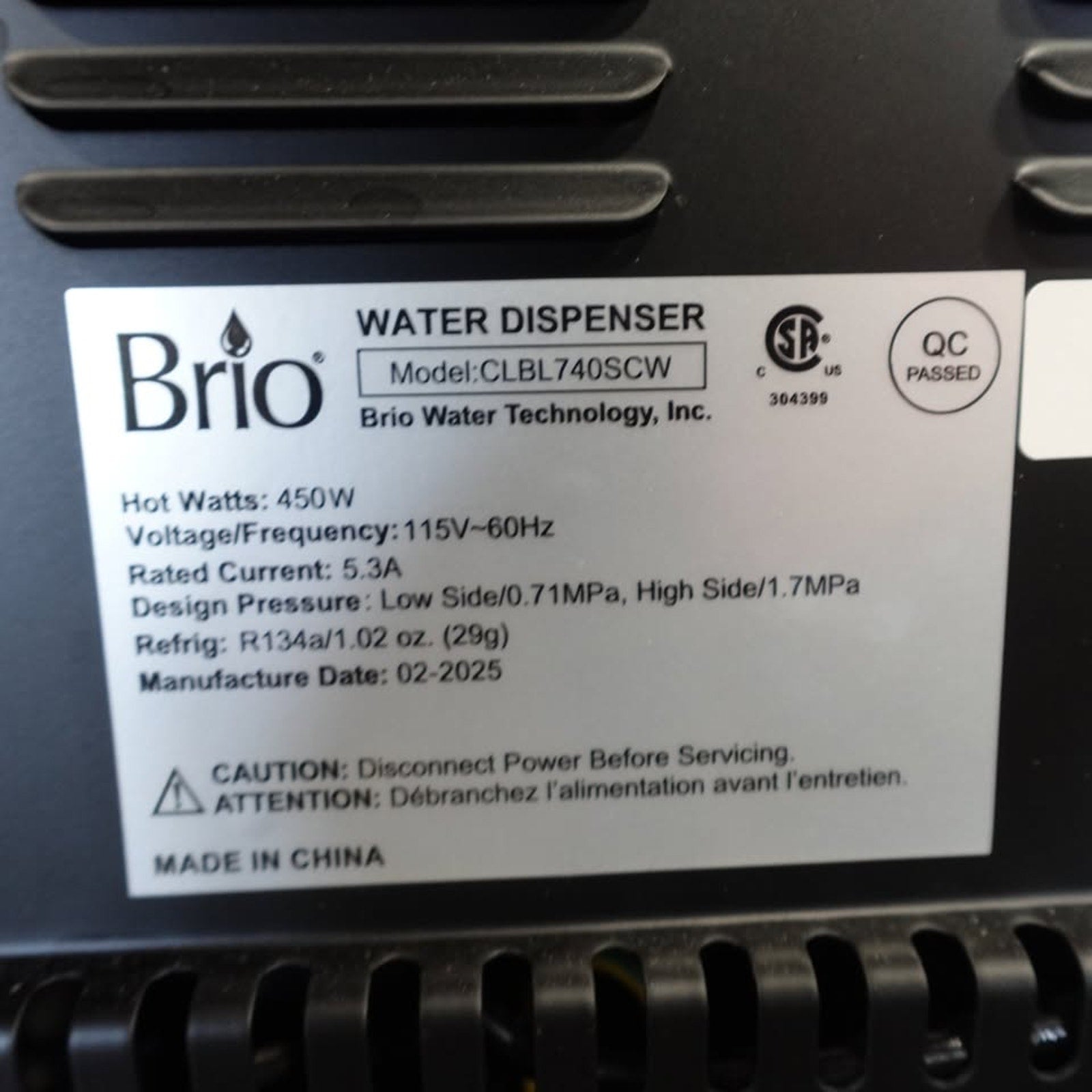 Brio 740 Series Self-Cleaning Bottom Load Water Cooler