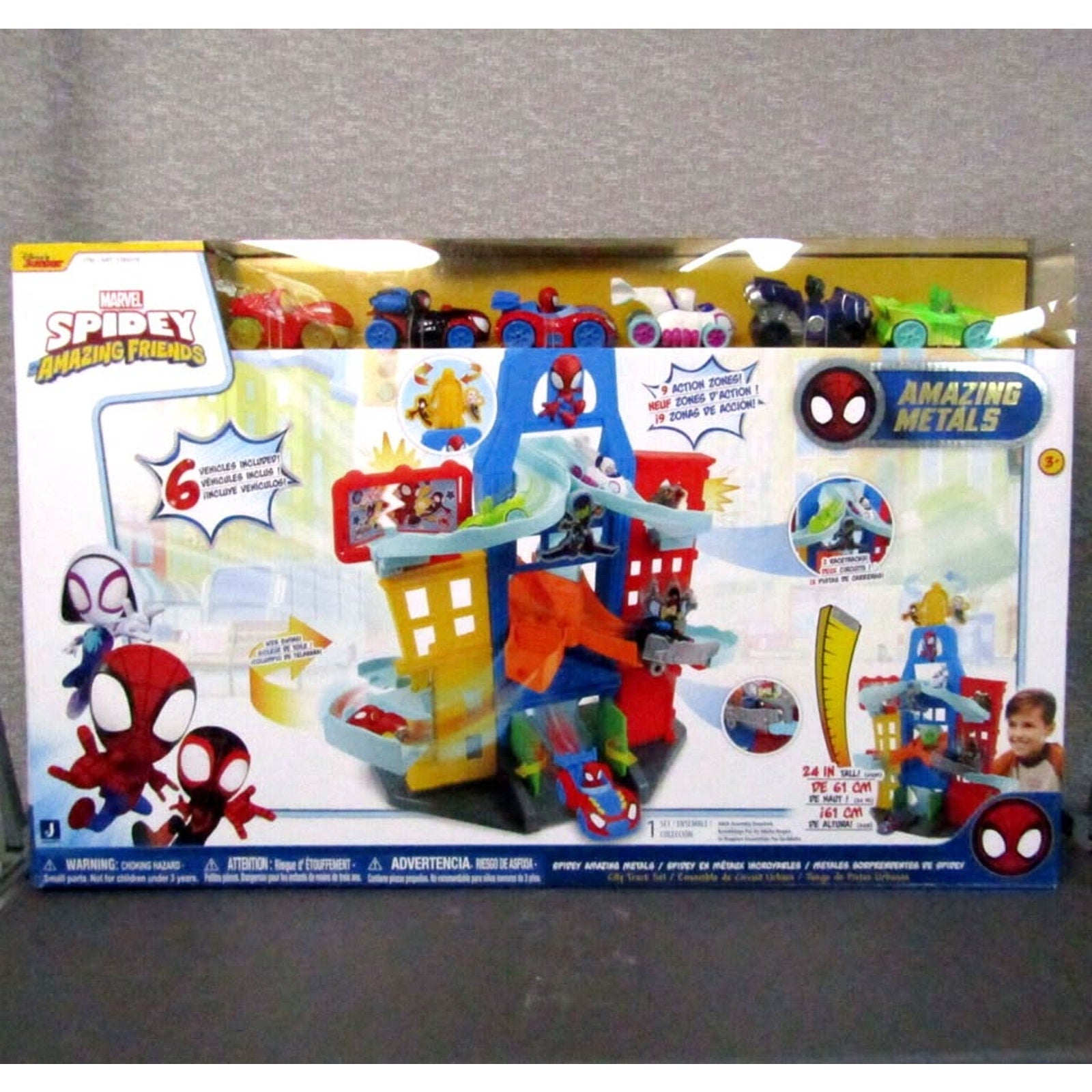 Marvel Spidey & His Amazing Friends Spidey Amazing Metals City Track Set