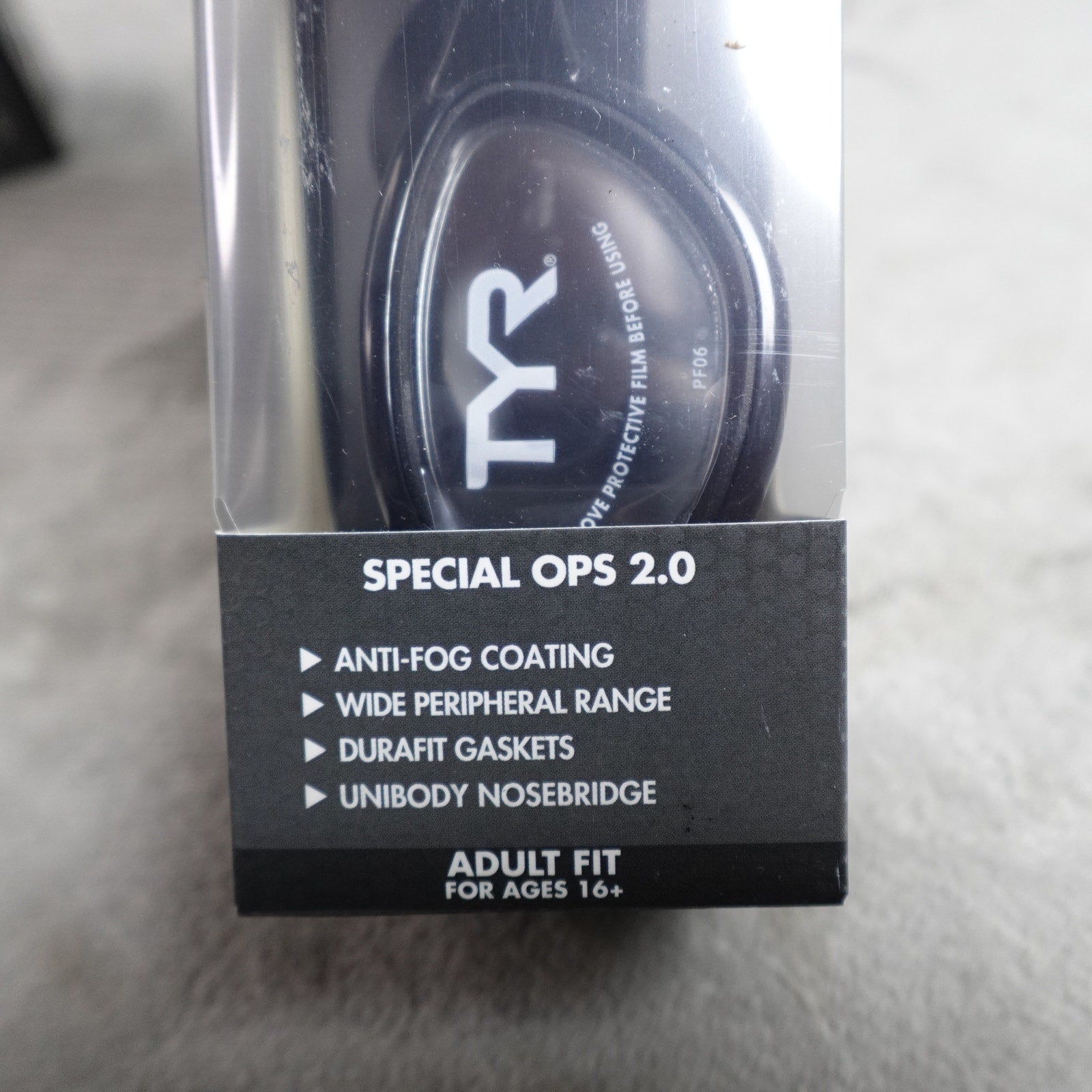 Lot of 2 TYR Special Ops 2.0 Adult Swim Goggles Black/Clear New