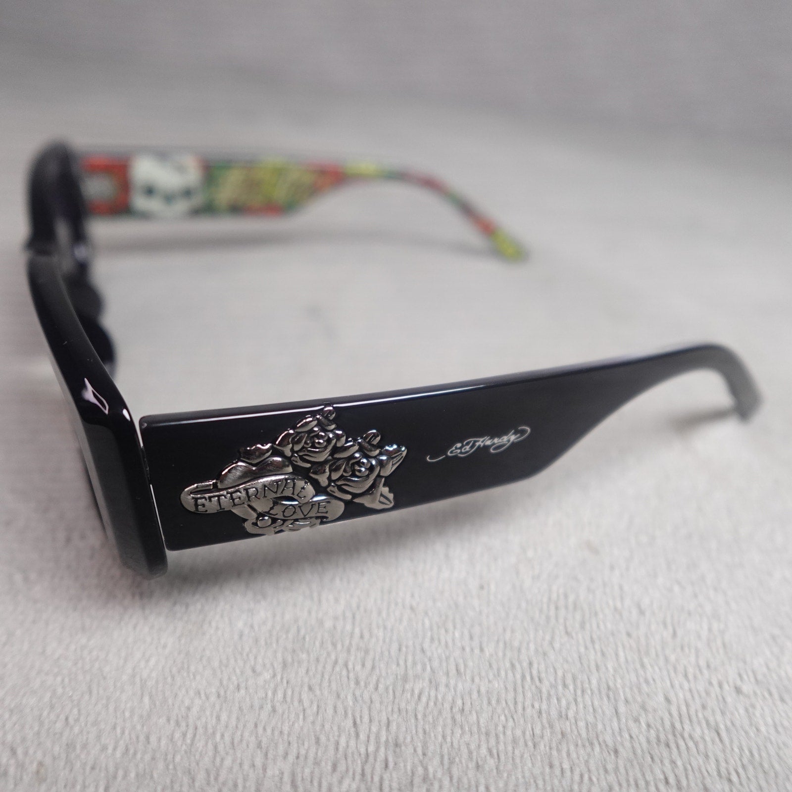 Ed Hardy Ed Kabuki Sunglasses Black UV400 Eternal Love NEW