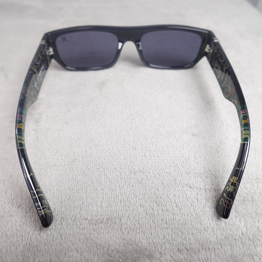 Ed Hardy Panther Sunglasses Black Rectangular UV Protection NEW