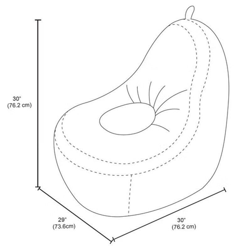 Avocado Lounge Chair (100% Polyester Ultra Soft Faux Fur)